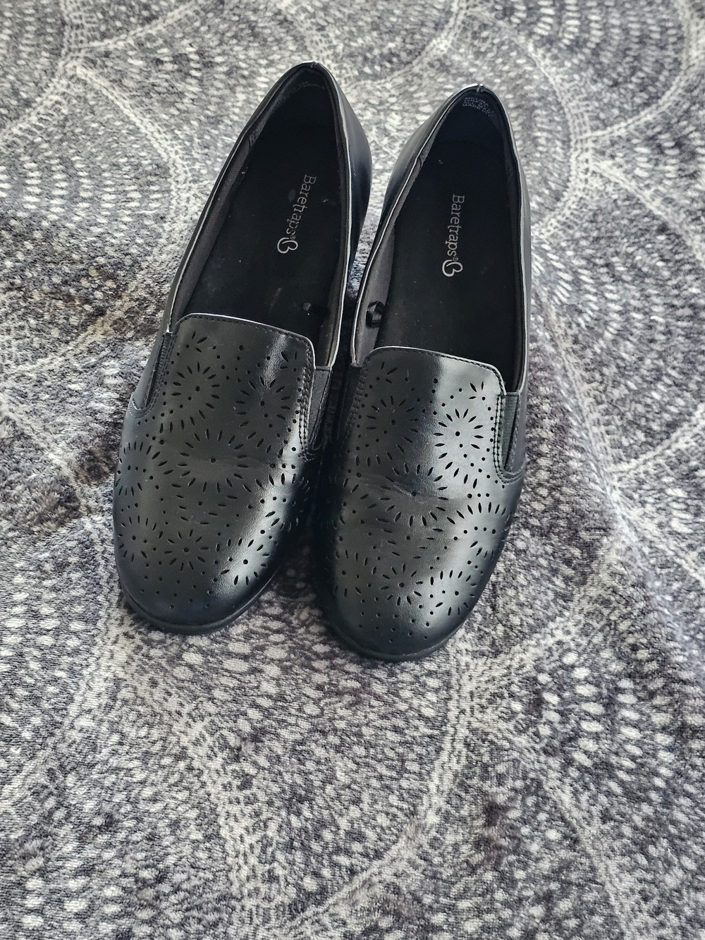 BareTraps Black Laser-Cut Slip-On Loafers - Picture 8 of 10